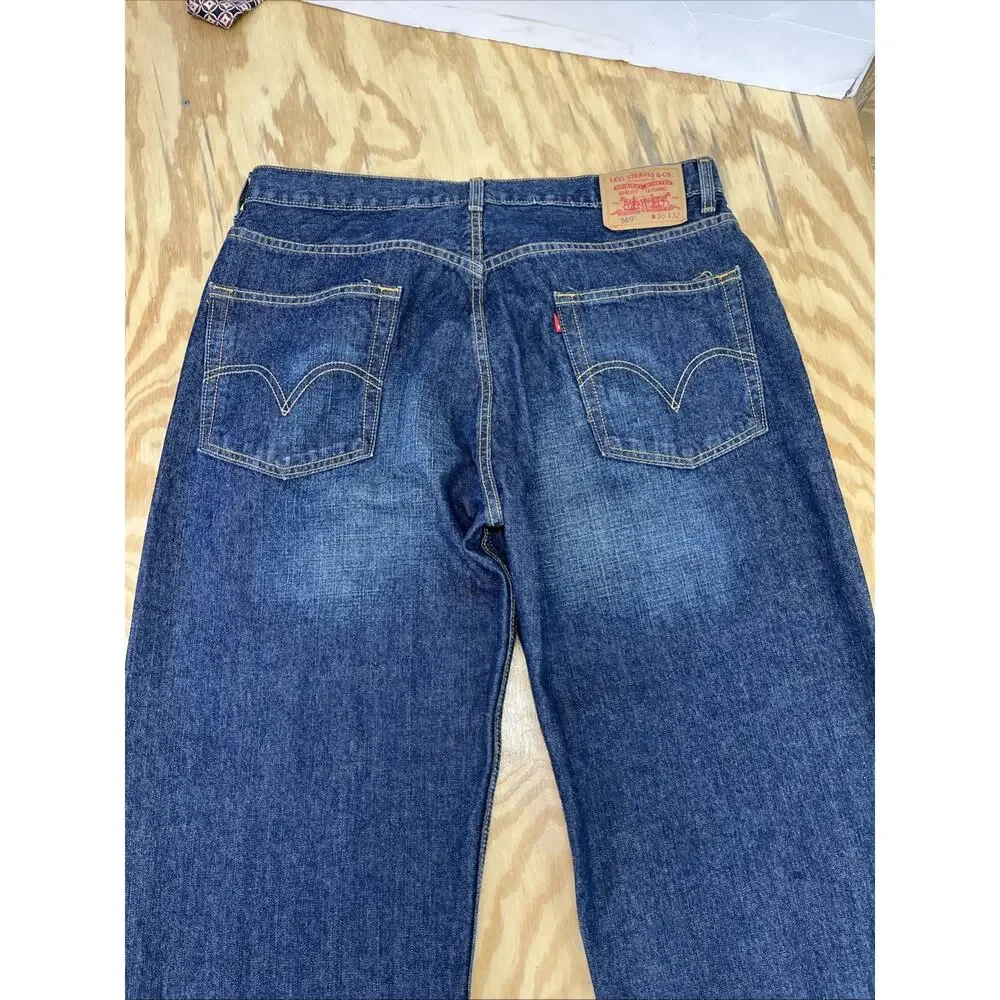 Y2K Levi's 559 Loose Fit Straight Jeans Men's Size 36x32 Vintage Skater Grunge